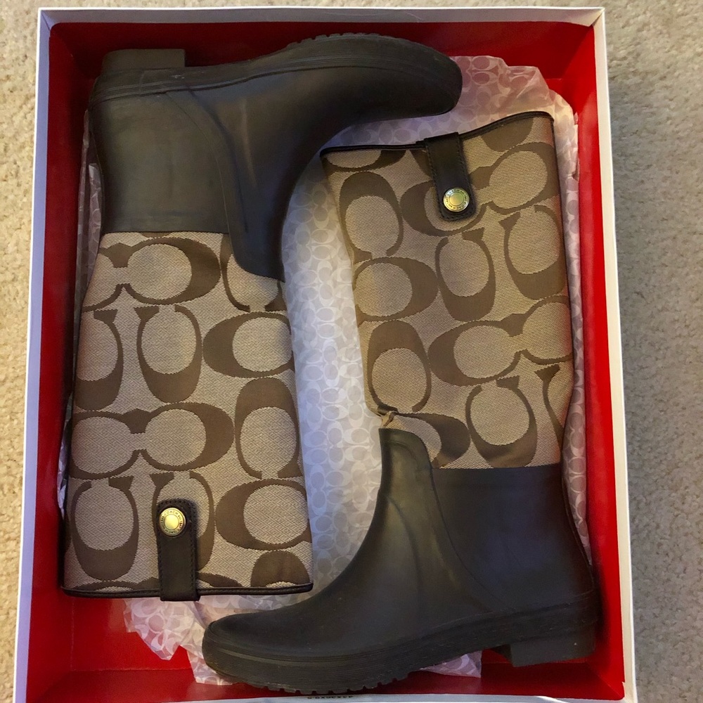 Coach rain boots